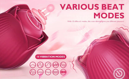 Rose-Shaped Clitoral Vibrator