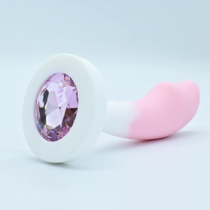 Crystal Jewel Silicone Anal Plug — 5 Elegant Colours
