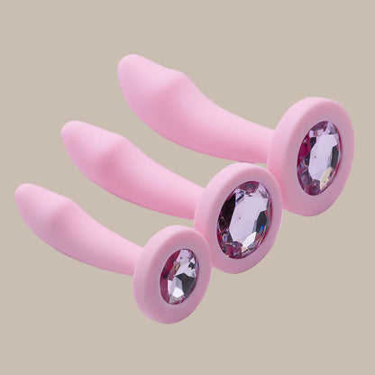 Premium Silicone Pink Crysta Plug