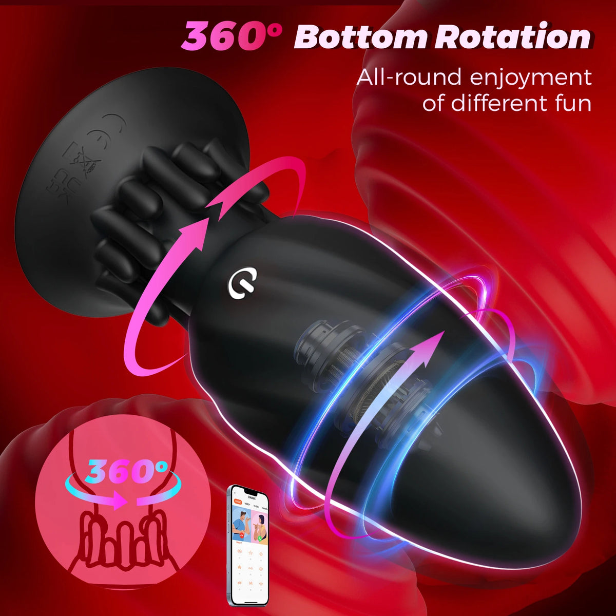 360° Prostate Vibrator — Wearable Remote or App Control