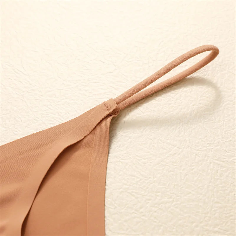 9PCS Seamless Panties Women's G-String Thongs Solid Color No Trace Underwear Female Low Rise Sexy Lingerie Comfortable Underpant