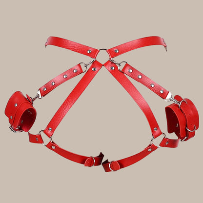 PU Leather Body Harness & Bondage Strap Kit