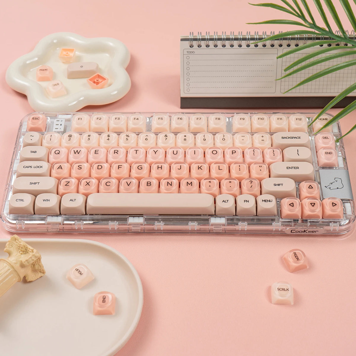 Stylish Beige Keyboard Keycaps