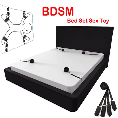 Bed Restraint Strap System with Wrist & Ankle Cuffs