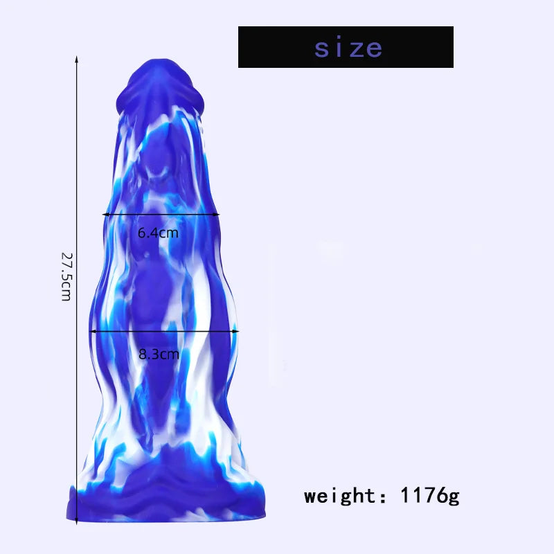 XXXL Monster Silicone Dildo — Suction Cup 3 Colours