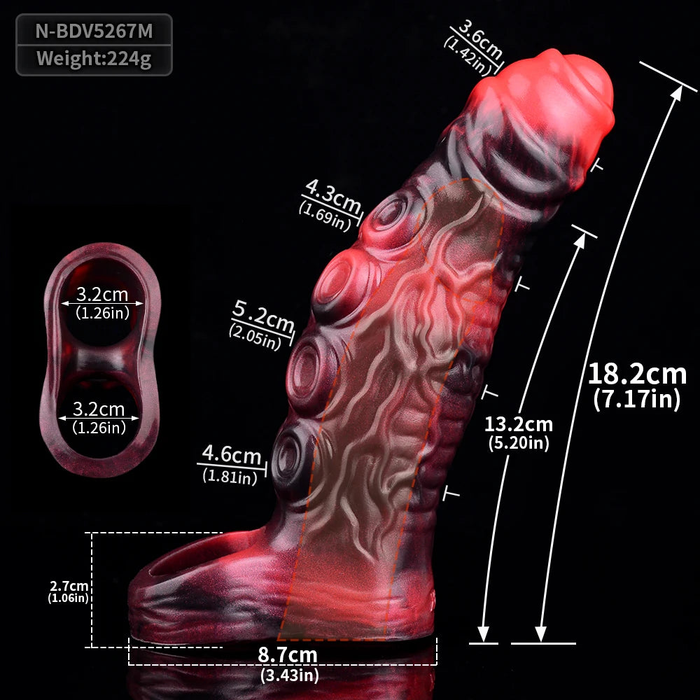 Vibrating Silicone Sleeve Extender – Multi-Mode
