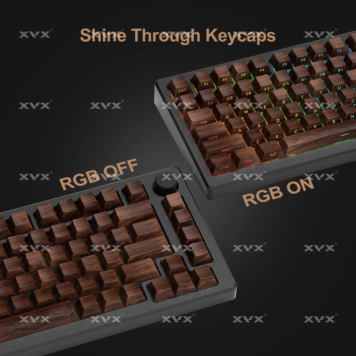 Wooden PBT Keycaps