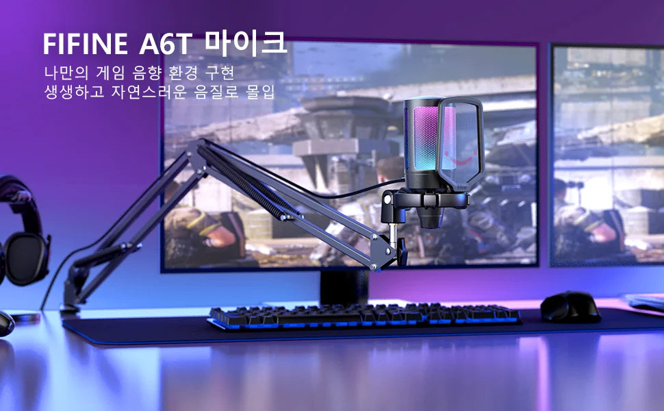 Microphone with RGB Lighting