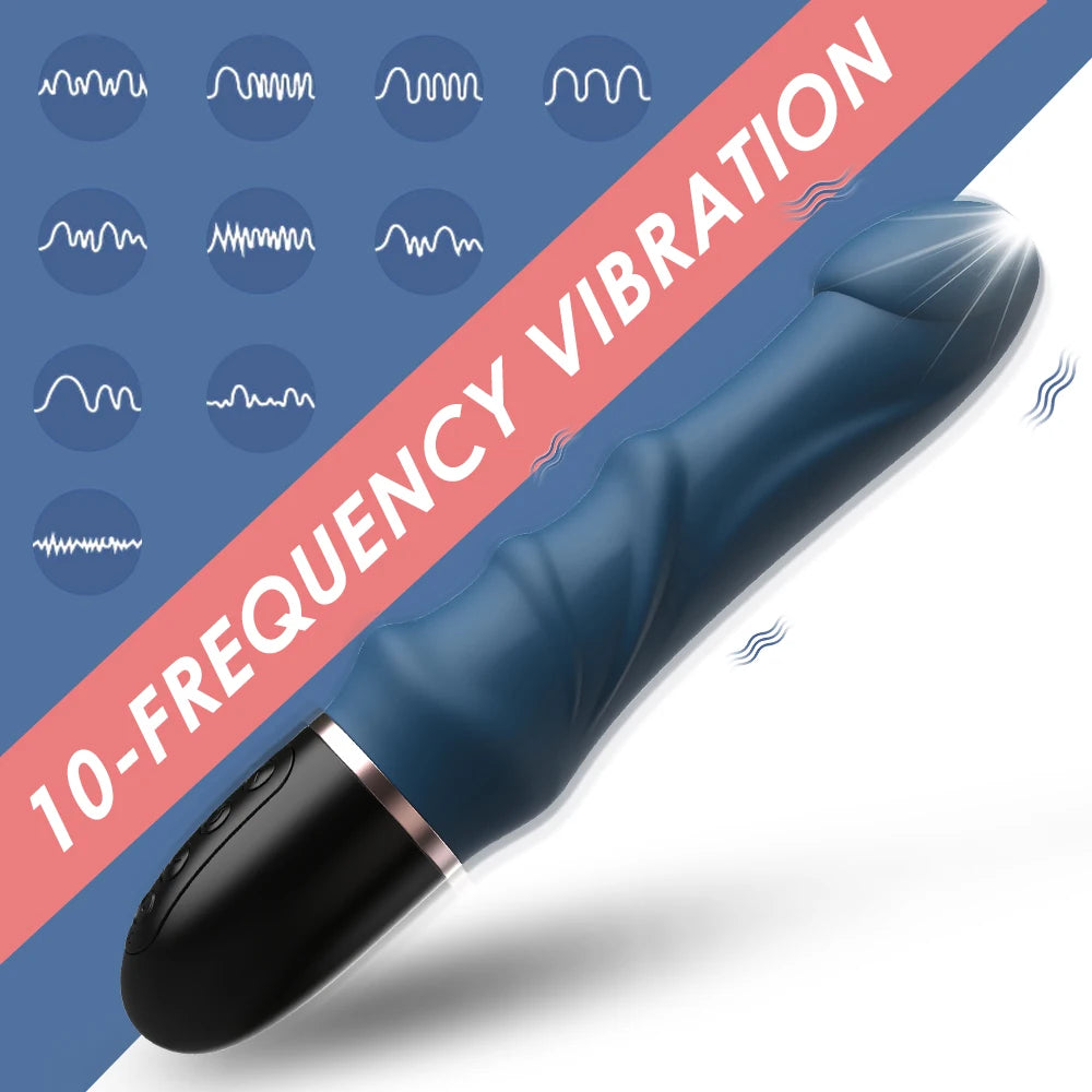 Powerful Silicone Thrusting Dildo Vibrator