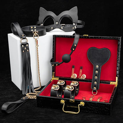 8-Piece Vibrator & Couples Restraint Combo Set
