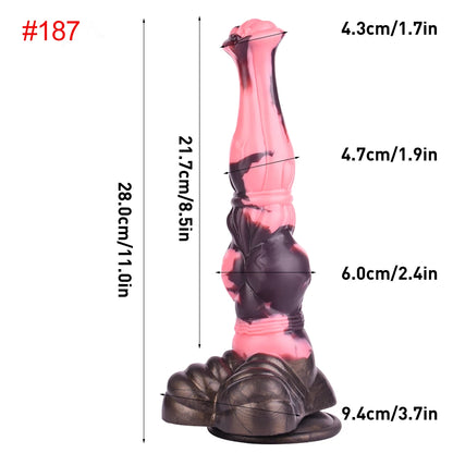 Silicone Fantasy Knot Horse Dildo — 5 Sizes M to XXL