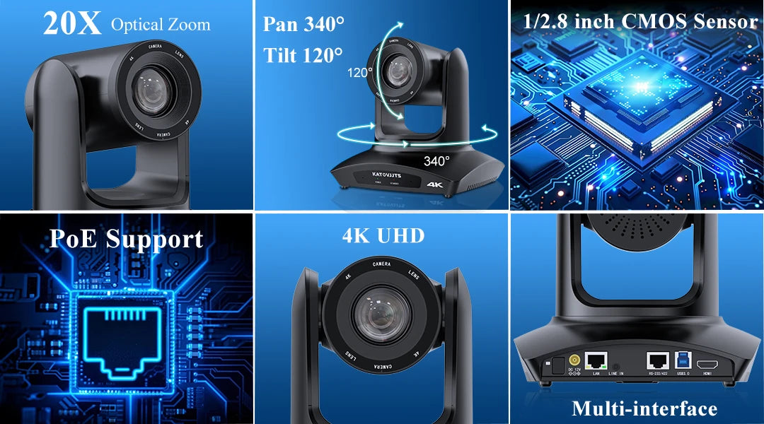 AI Auto Framing PTZ Camera