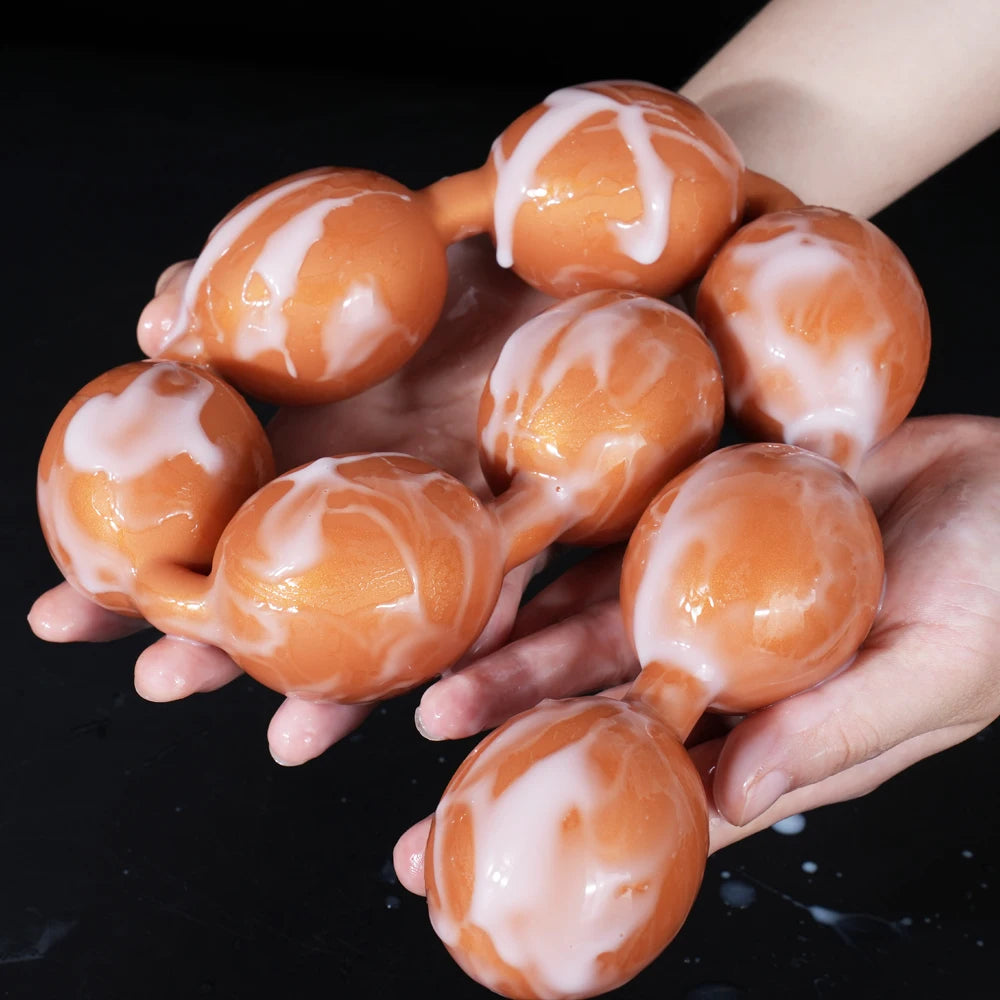 Extra-Long Soft Silicone Beaded Plug