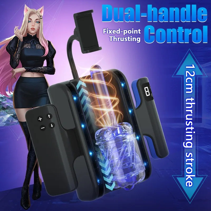 LCD Thrusting Stroker Machine with Phone Stand