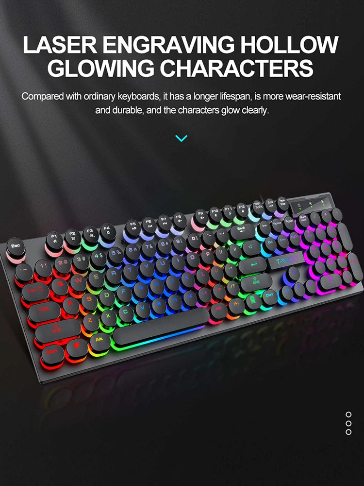 Mechanical-Style Wired Keyboard