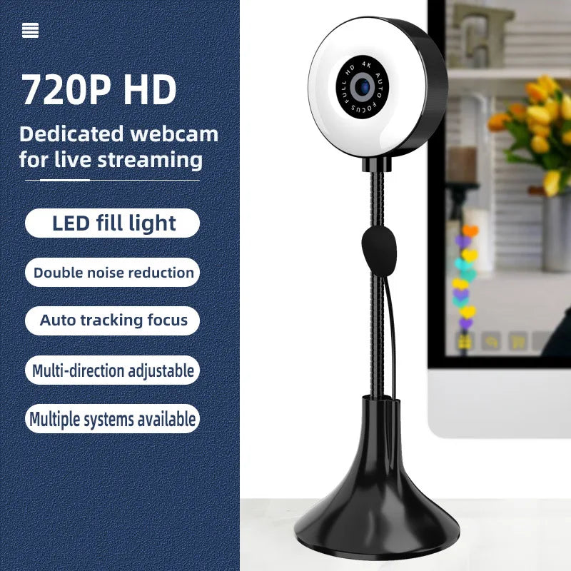 3-in-1 4K Webcam with Mic