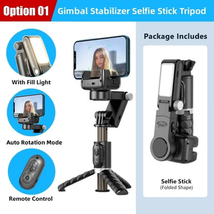 AI Adjustable Angle Smartphone Gimbal