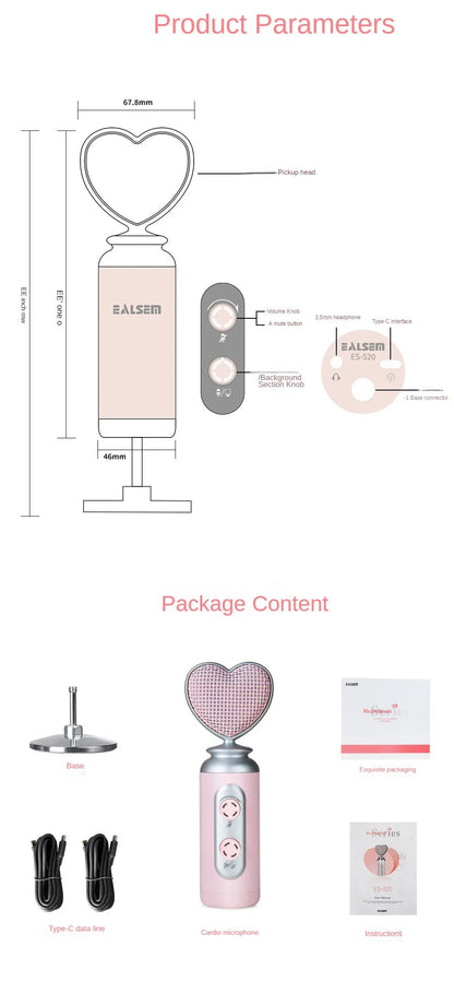 Pink Condenser Microphone