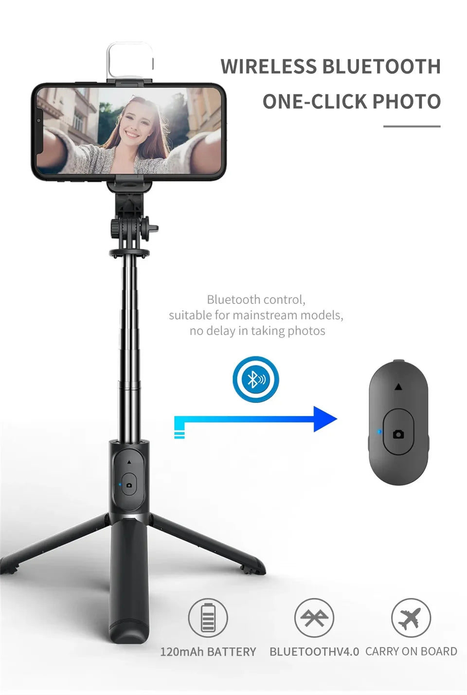 LED Anti-Shake Vlogging Tripod