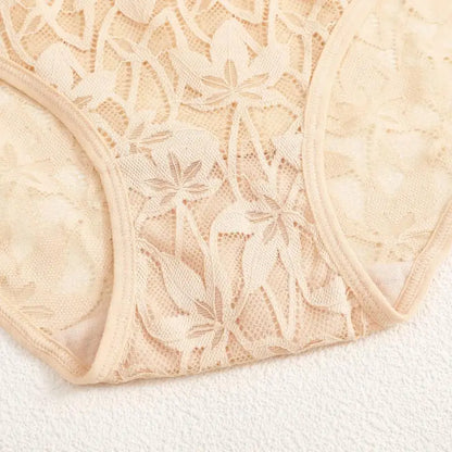 4Pcs/Set Women's Seamless Panties Sexy Solid Color Lace Floral Legging Plus Size High Waist Shapewear Female Soft Cozy Lingerie