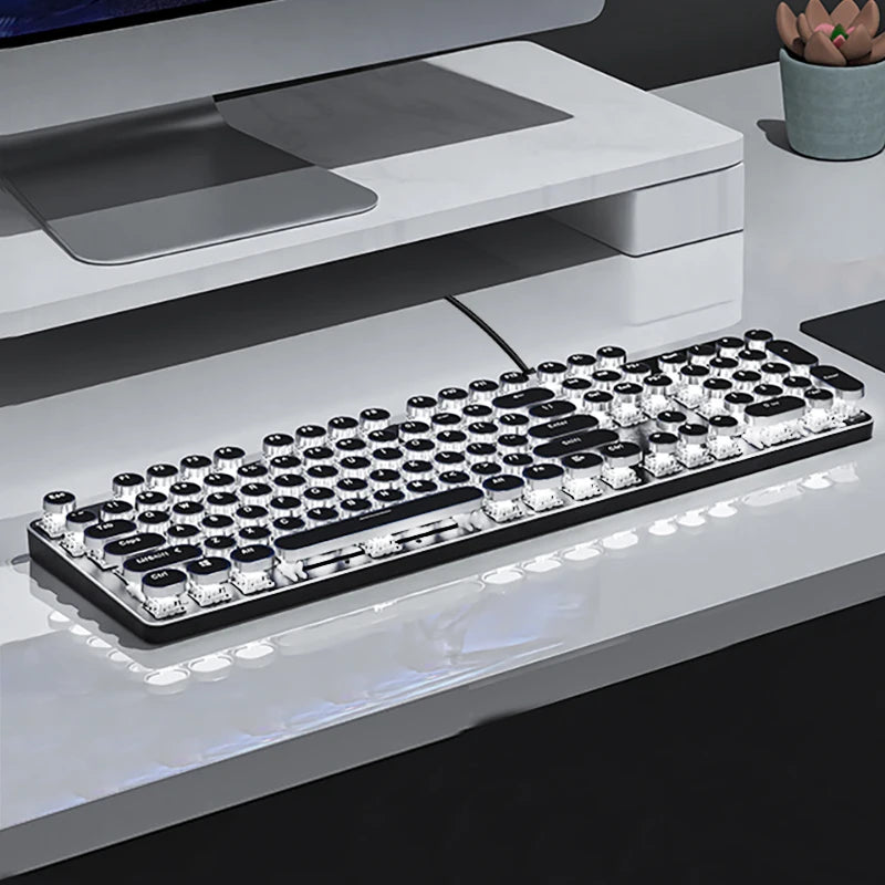 LED Backlit Typewriter Style keyboard