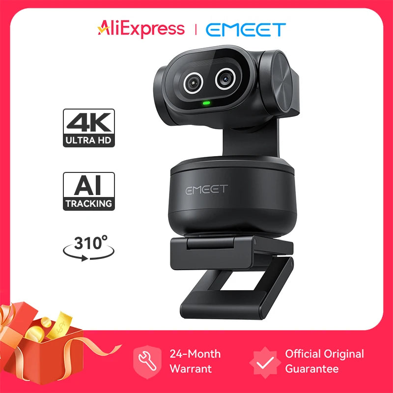 4K AI PTZ Mics & Privacy Mode Cam