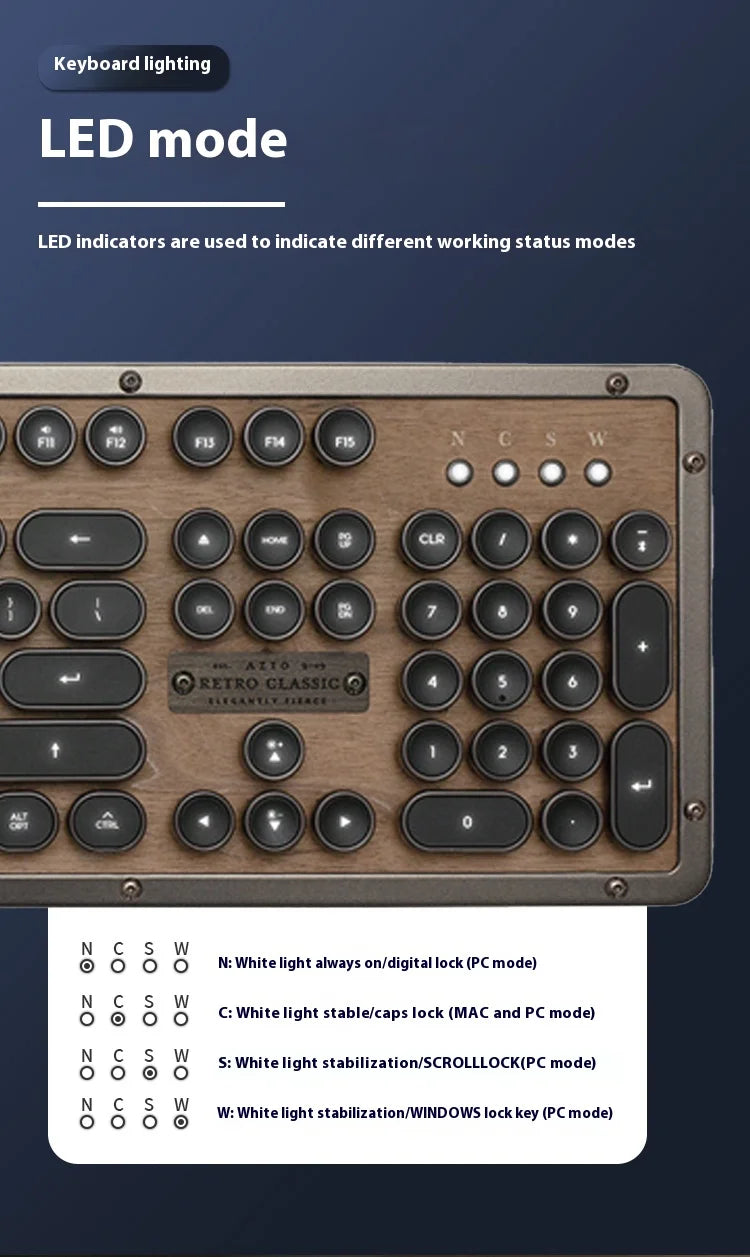 Premium handcrafted wood keyboard