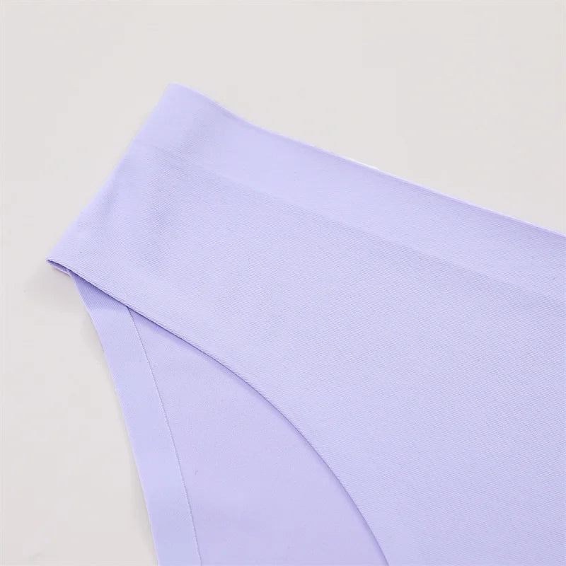 6Pcs/Set Sexy Traceless Panties For Women Seamless Low Waist Breathable Briefs High Elastic Solid Color Lingerie Cozy Underpants