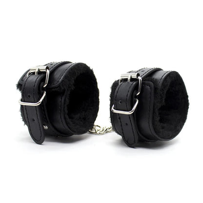 Plush-Lined Leather Wrist & Ankle Cuffs