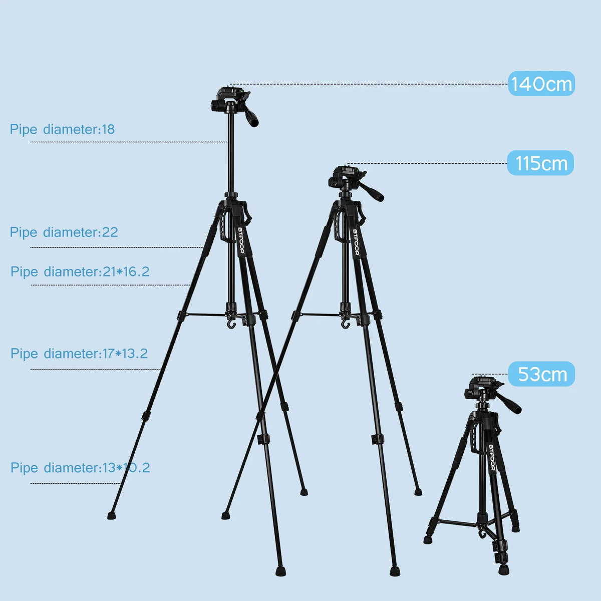 Premium Height-Adjustable Tripod