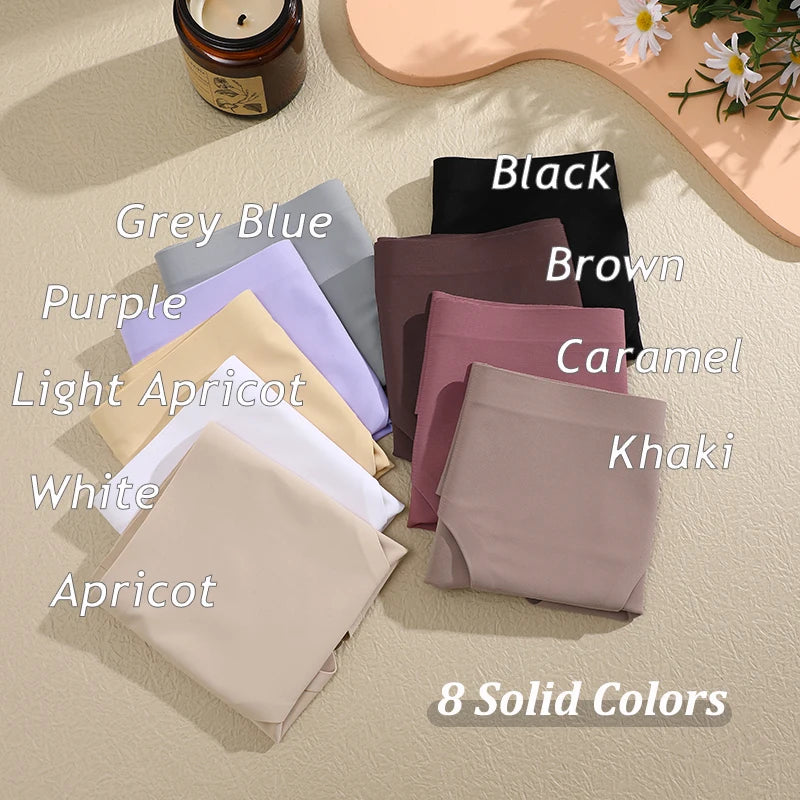6Pcs/Set Sexy Traceless Panties For Women Seamless Low Waist Breathable Briefs High Elastic Solid Color Lingerie Cozy Underpants