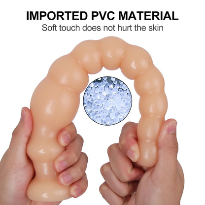 Long Graduated Anal Beads — Flexible PVC Four Styles