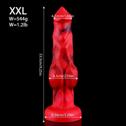 Wolf Dog Monster Fantasy Dildo — Liquid Silicone 4 Sizes