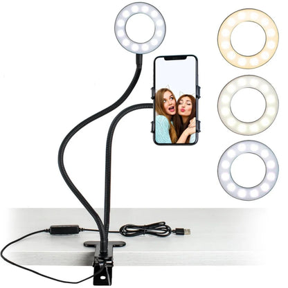 Flexible Phone Holder LED Light Tripod