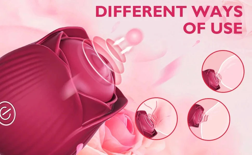 Rose-Shaped Clitoral Vibrator