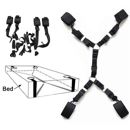 Bed Restraint Strap System with Wrist & Ankle Cuffs