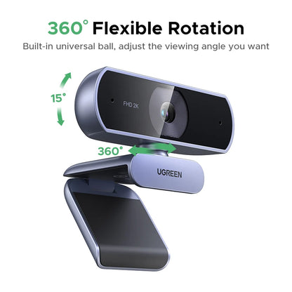 Full HD Webcam with Clear Audio Mic