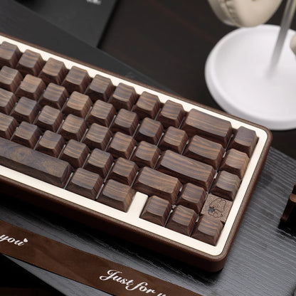 Stylish Wood Grain Mechanical Keycaps