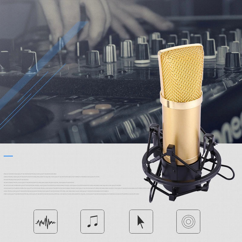 Gold Condenser Live Streaming Mic