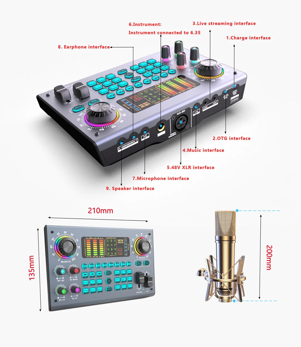 Condenser Mic & Sound Card Kit