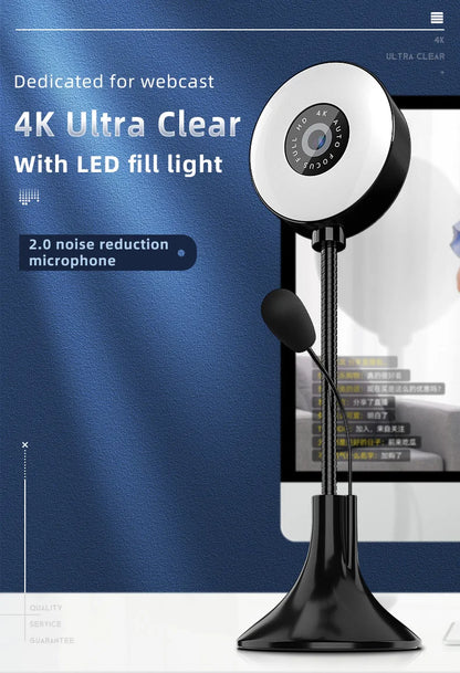 3-in-1 4K Webcam with Mic