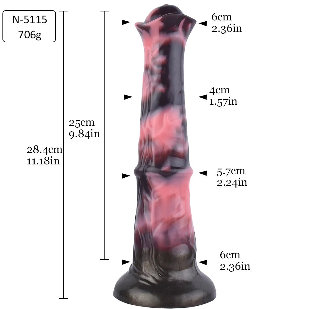 Fantasy Horse Knot Silicone Dildo — Premium Liquid Silicone