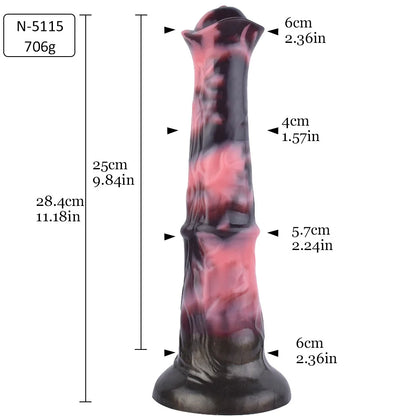 Fantasy Horse Knot Silicone Dildo — Premium Liquid Silicone