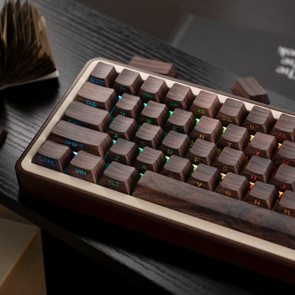 Stylish Wood Grain Mechanical Keycaps
