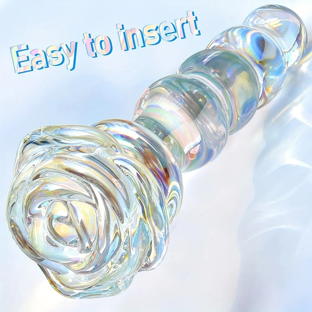 Premium Glass Rose Base Plug