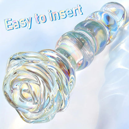 Premium Glass Rose Base Plug