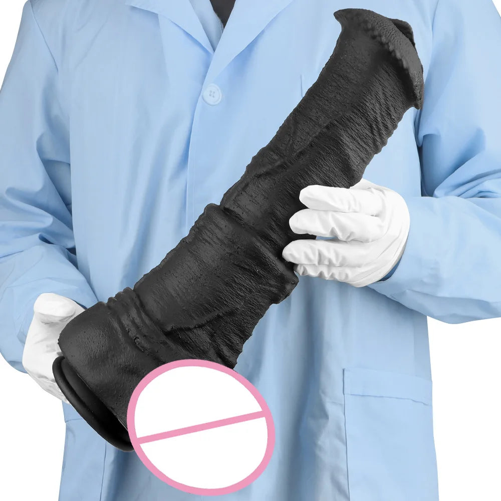 Black Horse Dildo Realistic Animal Dildo Silicone Penis for Man/Women Sex Toys Butt Plug Expander Masturbation Sex Tool Toy 18