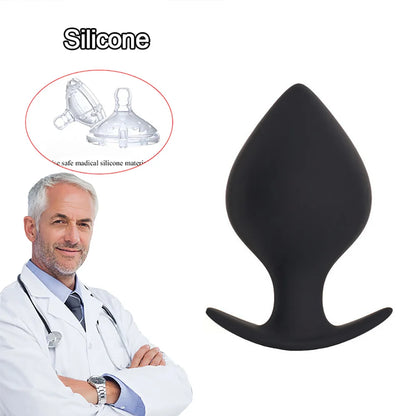 Hard Silicone Anal Training Plug — Progressive 5 Sizes