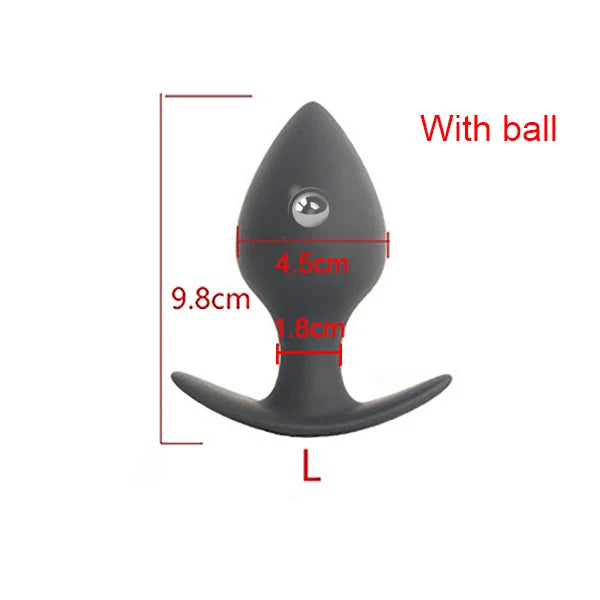 Hard Silicone Anal Training Plug — Progressive 5 Sizes