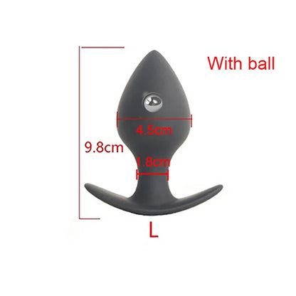 Hard Silicone Anal Training Plug — Progressive 5 Sizes